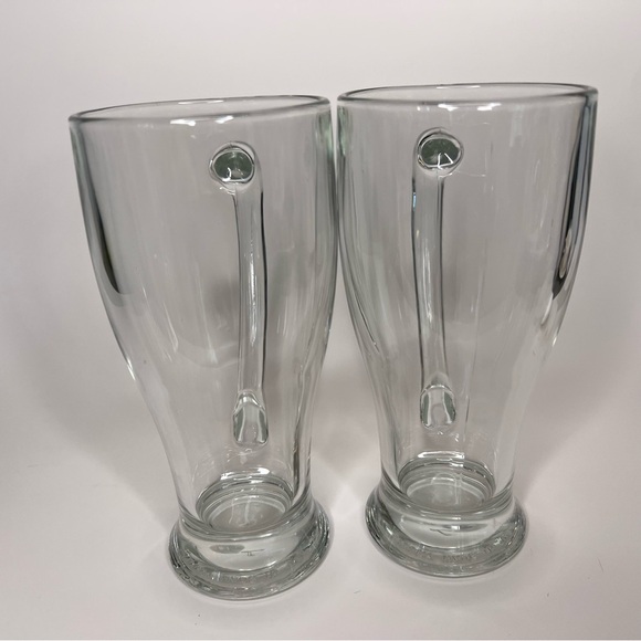 Pair of Libbey Clear Glass Beer Mugs USA - Picture 6 of 7